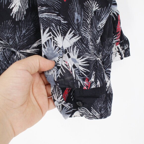 All saints shirt men's small Monteverde floral printed poplin viscose casual fun - Picture 6 of 14